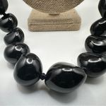 Tropical Hawaiian Natural Handcrafted Kukui Nut Lei Necklace Black Photo 1