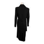 ZARA  Black Wool Blend Long Button and Tie Coat NWT Size Small Photo 7