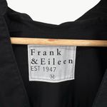 Frank & Eileen Victoria Oversized Italian Cotton Tuxedo Shirt | Medium | Black Photo 4
