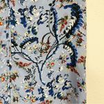 Philosophy Blue Orange Floral Boho Blouse Womens S Boxy Flowy Shirt Cap Sleeve Photo 2