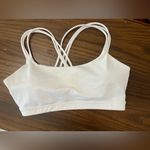 GapFit White Medium Impact Padded Strappy Sports Bra Size Medium Photo 3