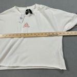 Adidas NWT Cropped Sweatshirt Womens S Crew Neck Logo Orange Purple Sweater Photo 5