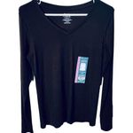 Members Mark  Brown Long Sleeve V-Neck Tee New S Photo 0