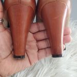 Nicole Gold Brown Baroque Metallic Fabric Leather Ankle Boots Size 7.5 Photo 8