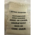 Ocean Drive White Sleeveless V Neck Ruffle Tiered Embroidery Peplum Blouse Top M Photo 3