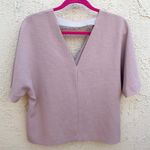 Dion Lee V-neck whitewash cutout back T-shirt top in muted pink size 4 small Photo 5