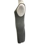 Enza Costa Ribbed Sheath Tank Bodycon Stretch Baseball Dress Gray size Small Photo 2