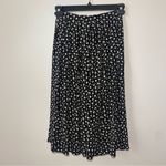 Liz Claiborne Vintage  A-line Pleated Black floral Midi Button Down Skirt Photo 2