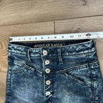 American Eagle  High Rise Super Stretch Button Fly Blue Jean Shorts Size‎ 2 Photo 4