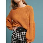Anthropologie Mara Hoffman Eliza Sweater Pumpkin Orange Small Baby Alpaca Photo 0