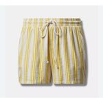 Torrid  Pull On Stretch Linen Shorts Mid Rise 4X Stripe Butter Yellow NWT #V9-1 Photo 2