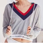 Tommy Hilfiger Grey Cropped Hoodie Photo 0