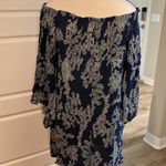 Millibon blue/white off shoulder cover up or dress 243 Blue Size L Photo 3