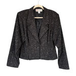 T1 Peabody House Blazer Jacket Tweed Career Wear Business Casual Black Size 12 Photo 0