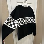 Urban Outfitters  Black And White Checkered Crewneck Sweatshirt size large Photo 8