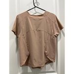 Lululemon Lightweight Stretch Run Short Sleeve Shirt in Tan Sz 4 Photo 6