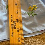 English Factory Floral Embroidered Puff Slv Babydoll Powder Blue Multi XS *flaw Photo 7