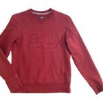 Armani Jeans burgundy logo sweatshirt, cotton crew neck long sleeve top Size undefined Photo 1