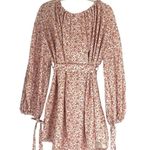 Zimmermann  sunny skater linen shirt dress pink floral Sz Small coastal festival Photo 3