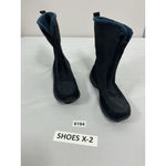 Womans Lands End Pullon Midcalf Boots 8B Blue Zip Lined Round Toe NWOT Size 8 Photo 2