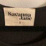 Savanna Jane Black Floral Embroidered Boho Flowy Top Photo 3