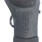 Nine West Tigra Square Toe Strappy Slide Flat Sandal Black Gold Size 7M Photo 9