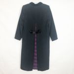 Liz Park Boutique Vintage Black Trench Coat Size Medium Photo 6