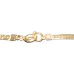 Vintage 14k Solid Gold 585 Gold Herringbone Flat Necklace Made in Italy Photo 4