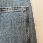 Madewell Mom Jeans Light Blue Distressed Straight Frayed Jeans Size 28 Photo 4