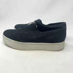 Vince Warner Zip Suede Platform Sneakers in Black Photo 7