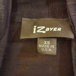 Iz Byer Women's  Ruch Short Sleeve Heather Black Button Open Cardigan Size XS Photo 2