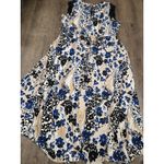 Westport  Navy Blue Beige Ivory Black Crochet Trim Long Flowy Dress Plus Size 18W Photo 5