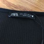 ZARA  Black Scoop Neck Long Sleeve Dress NWT Photo 3