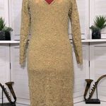 Molly Malloy Vintage 80s Golden Cocktail Prom Dress Size S Gold Photo 0