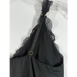 Flora Nikrooz FN  black tank lace chemise nightgown size large 33" length Photo 4