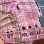Cruel Girl  Pink Plaid Button-Up Shirt Size L Photo 5