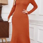 Orange Sweater Dress Size M Photo 1