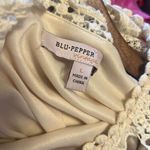 Blu Pepper Ivory Lace Dress Long Sleeve Crochet Bohemian Flowy Midi Wedding Guest Photo 3