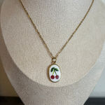 Handmade  Gold Cherry Necklace  Photo 0