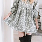 NWT Rylee + Cru Women's Floral Janie Dress New Large Ditzy Print Olive Green Photo 0