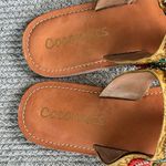 Vintage Coconuts Beaded Leather Flip Flops Sandals Size 9 Tan Photo 4