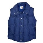 1st Down Womens Goose Down Puffer Vest Navy Blue‎ Size 10 Snap Front Pockets Blue Photo 1