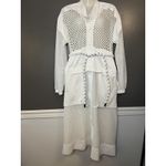 FP Movement Under The Sea Jacket Womens Large White Mesh Longline Convertible Photo 1