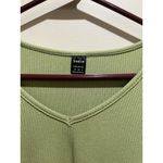 SheIn  ~ Short Sleeve Ribbed V-Neck Cropped Top ~ Size Medium ~ Green Photo 1