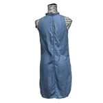 Tommy Bahama Blue Chambray Fringe Trim Halter Midi Dress XS Coastal Beach Preppy Photo 4