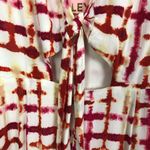 Leyden Tie Dye Front Slit Maxi Dress Red Medium Photo 10