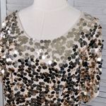 Apt. 9  Gold Sequin Short Sleeve Tee-Large Photo 1