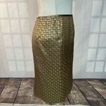Lafayette 148 New York gold metallic pencil Skirt Size 6 Photo 5