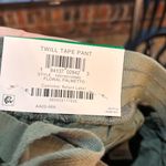 Style & Co NWT . womens embroidered cropped straight twill tape pants green L Photo 3