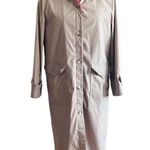 London Fog Vintage Tempo Europo by Tan with Red Lining Trench Rain Coat Size 8 Photo 2